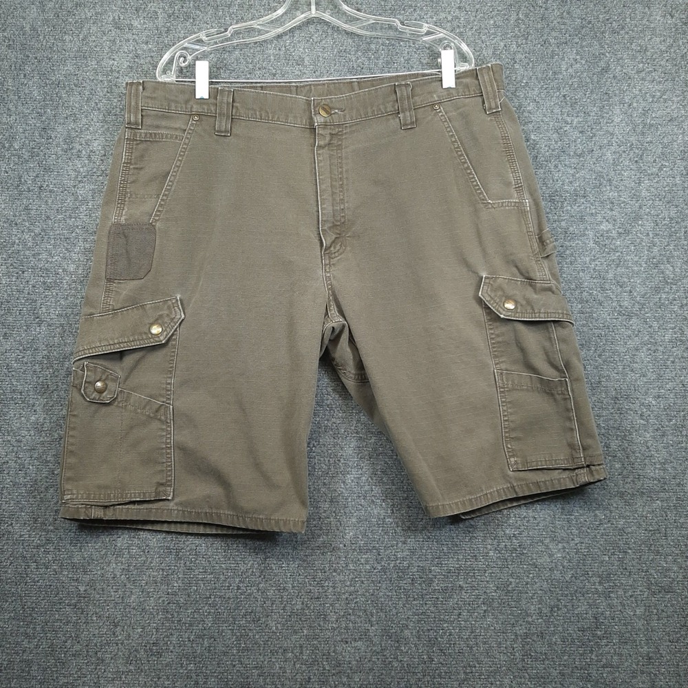 Carhartt Cargo Shorts B357 DFE Size 40 Brown Mens Relaxed Fit Ripstop Workwear